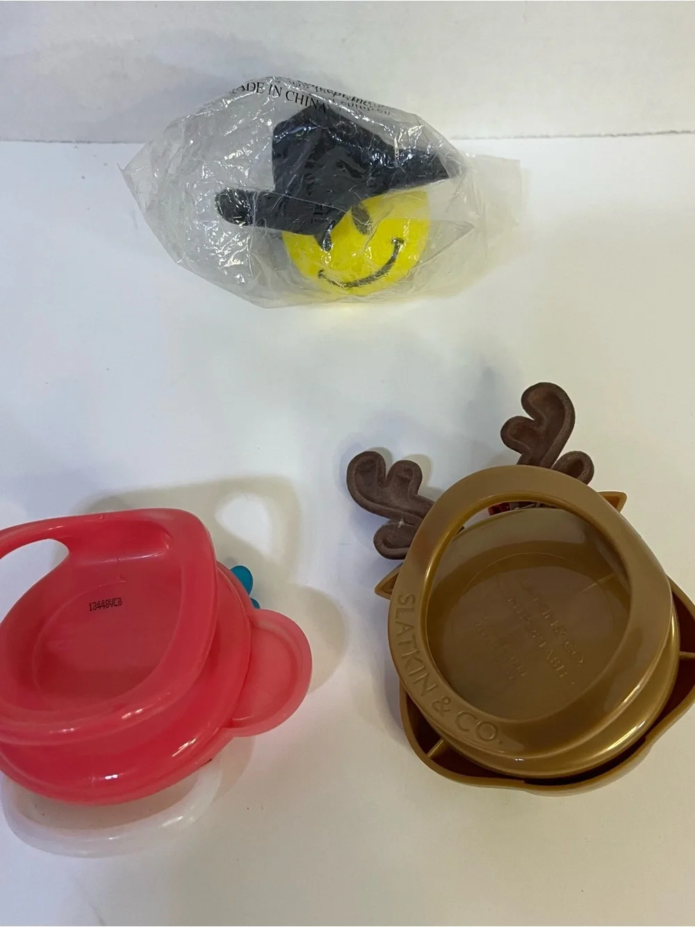 Bath & Body Works Pink Monkey & Brown Reindeer Car Fragrance Holder Visor Clips
